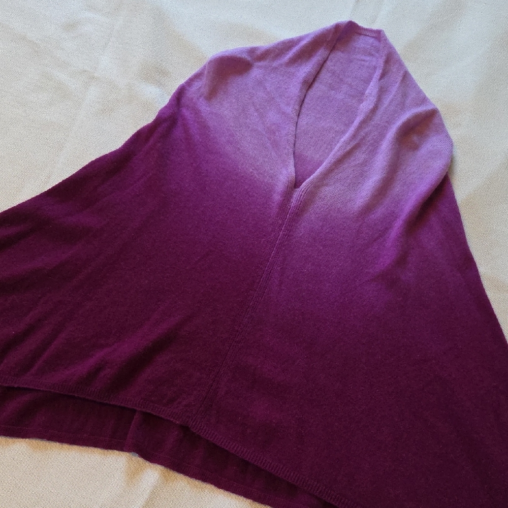 Women 100% Cashmere Handmade In Nepal Poncho Cape Shawl One Size